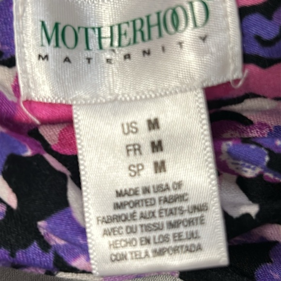 Motherhood Floral Black and Purple Dress Size Medium - Picture 8 of 10